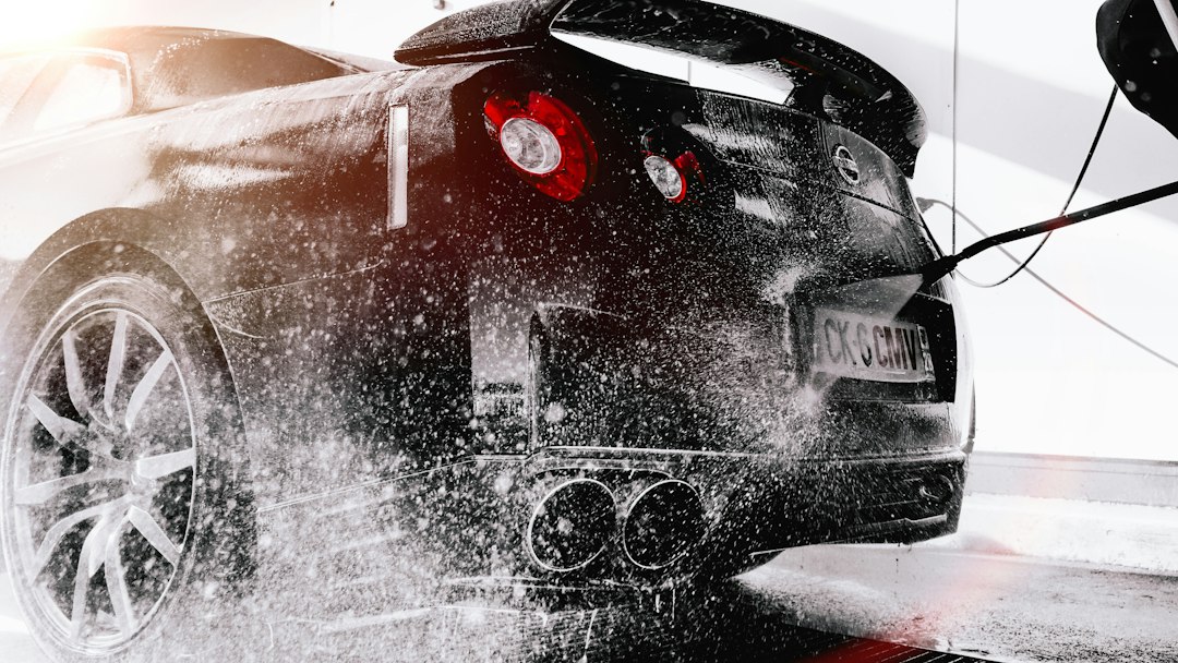Lavage de la carrosserie.